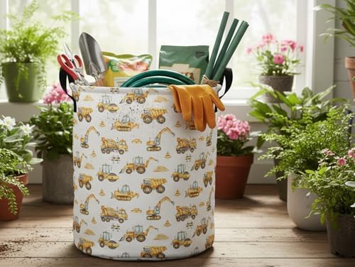 Collapsible Round Storage Basket, Soft-Sided Organizer - Image 3