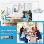Tudomro 4 Pcs Outdoor High Back Chair Cushion Covers Waterproof Patio - Image 6