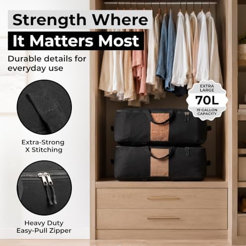 Soft Canvas Storage Bags with Zipper. Thick Breathable - Image 3