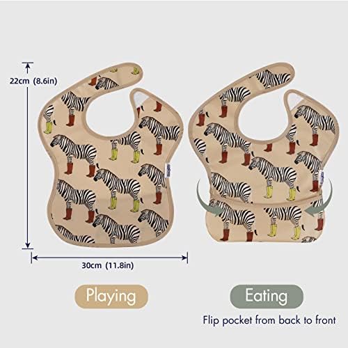 Waterproof Baby Bibs, 5 Pack Feeding Bibs - Image 2