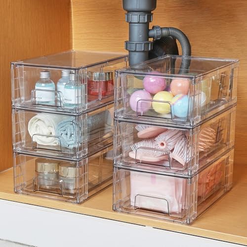 Vtopmart 8 Pack Stackable Clear Drawer - Image 2