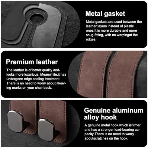 Car Purse Hook Purse Hook for Car Seats Headrest Car Seat Hooks, Heavy Duty - Image 6