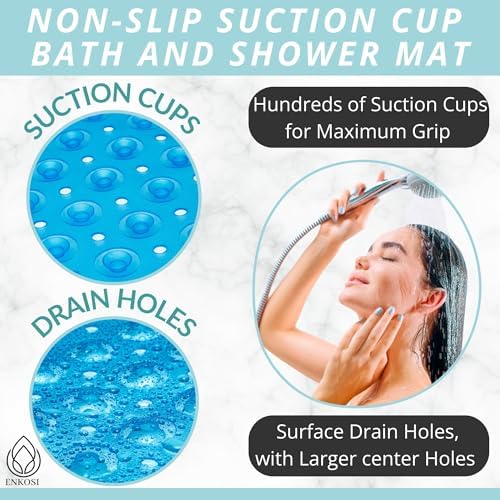 ENKOSI Non-Slip Bath Mat and Shower Mat 40x16 Extra Long - Image 2