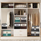 Large Linen Fabric Foldable Storage Bins - Image 3