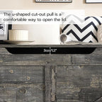 HOOBRO Storage Bench, 39.4” Retro Wooden Storage Chest - Image 7