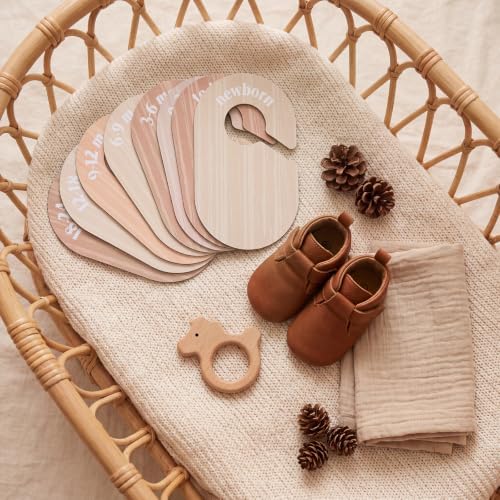 Baby Closet Dividers, 8-Piece Double-Sided Size Organizers, Neutral Solid - Image 3