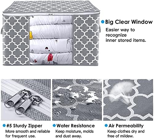 Storage Bags 100L 3Pack Clothes Organization and Storage Containers - Image 3
