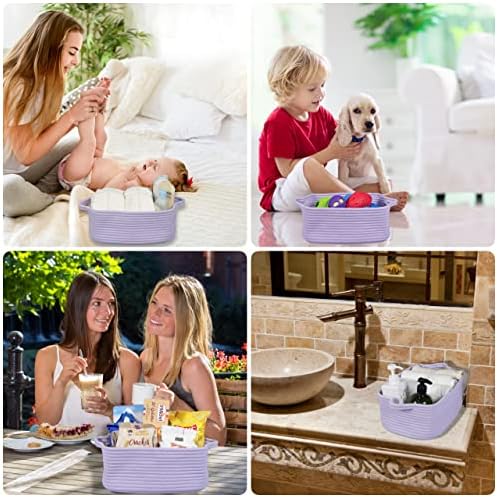 XUANGUO Medium Woven Cotton Rope Storage Basket - Image 6