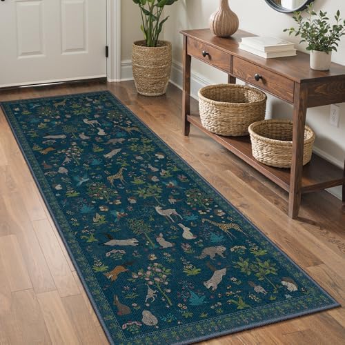 BESBLEE 2X10 Washable Kitchen Runner Rug, Animal Non Slip - Image 2