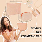 Huhumy 2 Pcs Makeup Bag Set for Women, Thin Stripe - Image 3