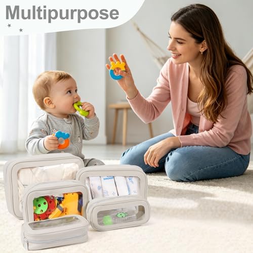 YOPCDJ 5PCS Diaper Bag Organizer Pouch, Cosmetic Bag Set, TSA Approved Toiletry - Image 3