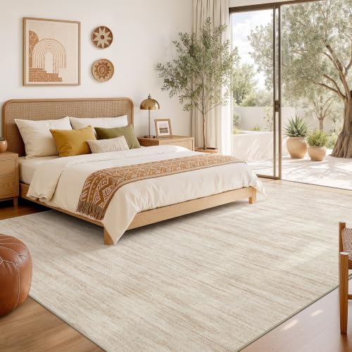 Nakagishi Boho 5x8 Area Rug Living Room Rugs Machine Washable Beige - Image 6