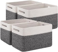 4 Pack Storage Baskets for Organizing, Woven Baskets for Shelves by SIXDOVE