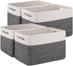 4 Pack Storage Baskets for Organizing, Woven Baskets for Shelves by SIXDOVE