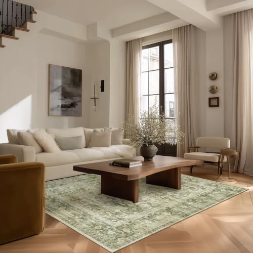 4x6 Washable Area Rugs for Entryway: Small Living Room Rug Non Slip Carpet by palohom