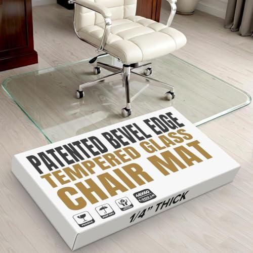 Tempered Glass Office Chair Mat by ClearlyInnovative