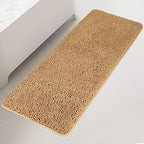 Yeaban Chenille Tan Bathroom Runner Rug 24"x60" by Yeaban