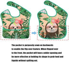 PandaEar 5 Pack Baby Bibs for Boys & Girls, Waterproof Adjustable Mealtime Bibs - Image 3