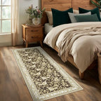 Brown Runner Rugs 2x6 for Hallway, Modern Washable Low Pile Long Carpet - Image 3