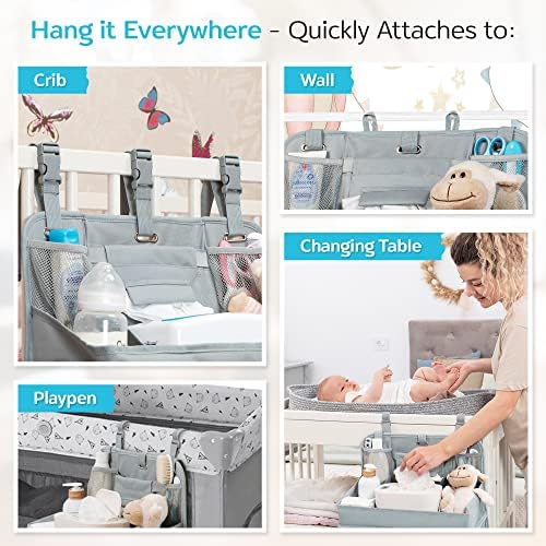 ROYAL RUSU Premium Hanging Diaper Caddy Organizer – Nursery Storage Caddy - Image 4