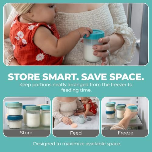 Mason Bottle Glass Breastmilk Storage Jars - Image 6