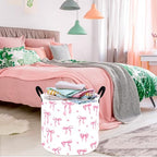 MAIZMZ 3 Pack Pink Bow Storage Basket - Image 5
