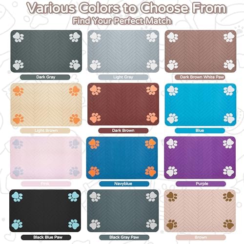 Dog Cat Food Mat, Absorbent Pet Feeding Mat - Image 2