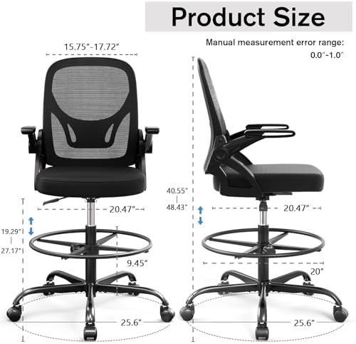 Alolo 450lbs Drafting Chair Tall Office Chair - Image 2