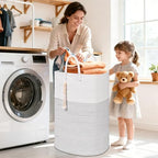 Woven Laundry Basket for Clothes, 65L Large Rectangle Laundry Hampers, Nursery - Image 2