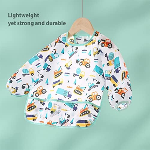 5 Pack Long Sleeve Bib, Baby Toddler Waterproof Sleeved Bib - Image 4