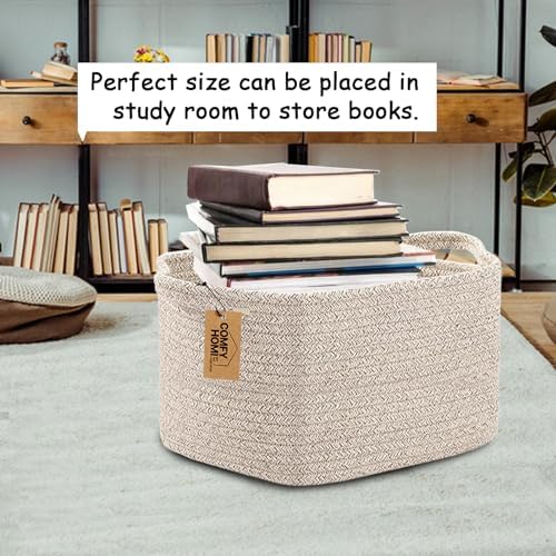 COMFY-HOMI Cotton Rope Woven Basket - Image 3
