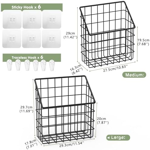 Greentainer 2 Pack Bath Toy Storage Organizer, Large Rustproof Metal Wire Basket - Image 2