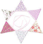LOVENJOY Pink Floral 100% Cotton Bunting Banner - Image 3
