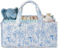Quilted Fabric Storage Basket Floral Baby Diaper Caddy Quilted Basket Organizer by BBIQI