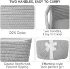3 Pack Small Storage Baskets for Organizing, 11.8×7.8×5.1" - Image 5