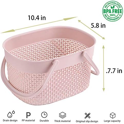 rejomiik Portable Shower Caddy Basket, Plastic Organizer Storage Tote - Image 4