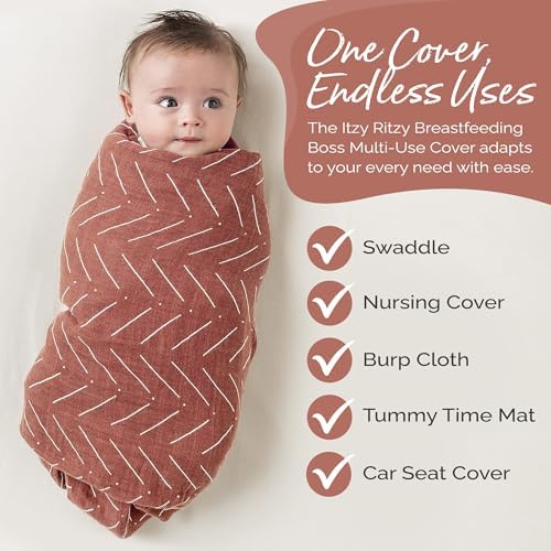 Itzy Ritzy Breastfeeding Boss Multi-Use Cover – A Nursing Cover, Car Seat Wrap - Image 3
