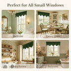 StangH Moss Green Scalloped Velvet Valance 52x18 Inch, 1 Panel - Image 6