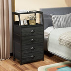 Furnulem Dorm Tall Nightstand, Small Dresser - Image 2