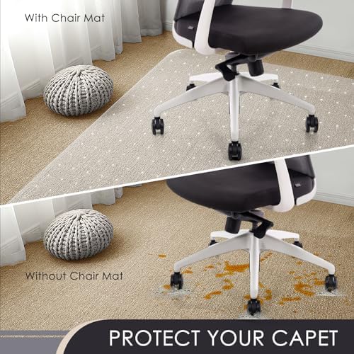 Kuyal Office Chair Mat for Carpet, Heavy Duty Computer Chair Mat - Image 2