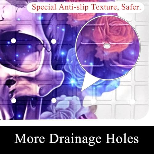 Shower Mat Bathtub Mat, 26.8x15.1 inch, Non-Slip Bath Mat - Image 2