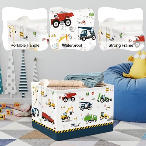 Clastyle Cartoon Construction Truck Shelf Basket Nursery Boy Room Car Decor - Image 4