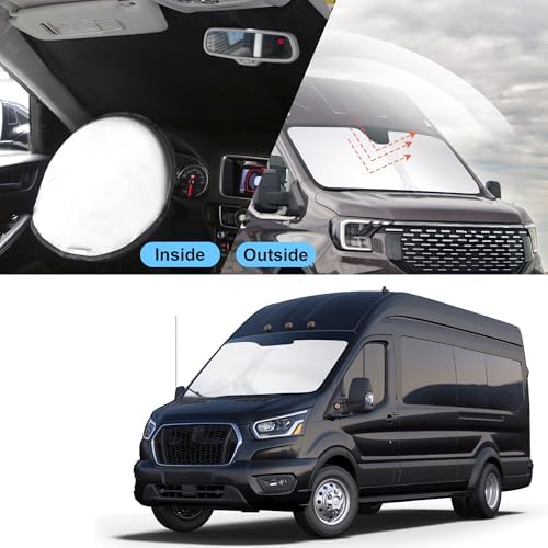 TINGLU Sun Shade for Ford Transit 2015-2024 2025 2026 Accessories Windshield - Image 6