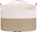 Goodpick 105L Extra Large Woven Rope Blanket Basket by Goodpick