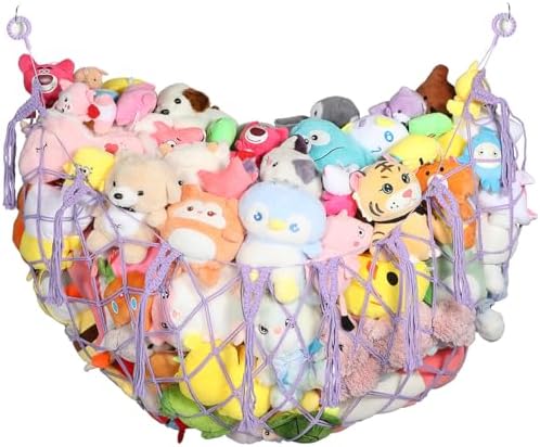 YECAYE Stuffed Animal Net, 60 Inch Plushies Storage, 1 Pack, Lavender Purple by Yecaye