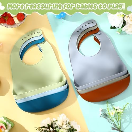 Mepase Silicone Bibs for Baby Waterproof Silicone Bib - Image 6
