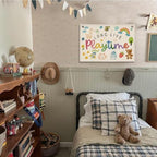 Playroom Nursery Wall Decor, Toddler Playroom Decor Hanging Linen Banner - Image 2