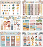 Preschool Placemats Set of 6 Boho Kid Plastic Table Mat 17×13×0.04in by OBUSATT