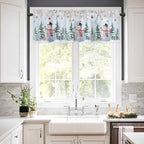 Snowman Kitchen Curtains and Valances Set - Image 2