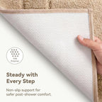 GRANNY SAYS Khaki Bathroom Runner Rug 24" x 48", Soft Microfiber Bath Mat - Image 4